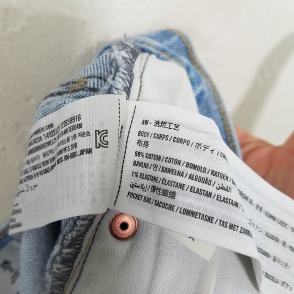 Abercrombie & Fitch The 4" Mom Short High Rise Jean Shorts Blue Size 2/26 - Picture 4 of 4